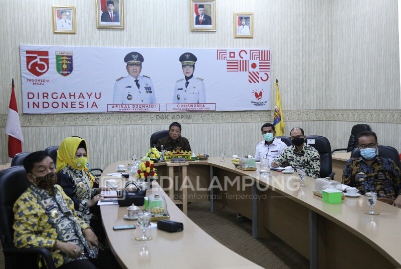 Gubernur Arinal Rakor Virtual Bersama Menko Polhukam dan Mendagri 