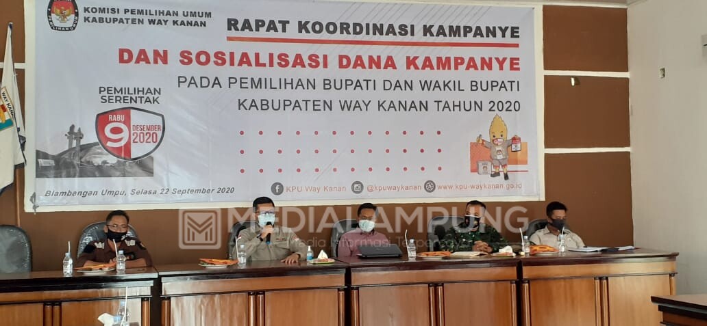 KPU Waykanan Gelar Rakor Persiapan Pelaksanaan Kempanye