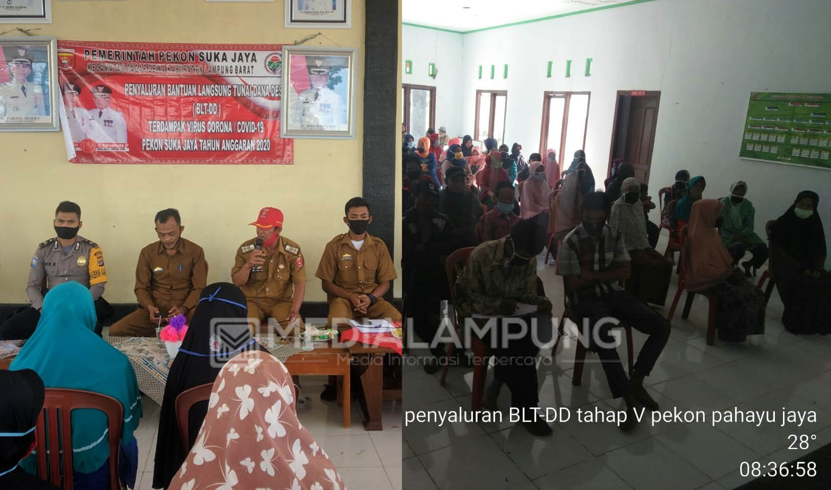 Penyaluran BLT-DD Periode Agustus Pekon Pahayujaya dan Sukajaya Berjalan Lancar 