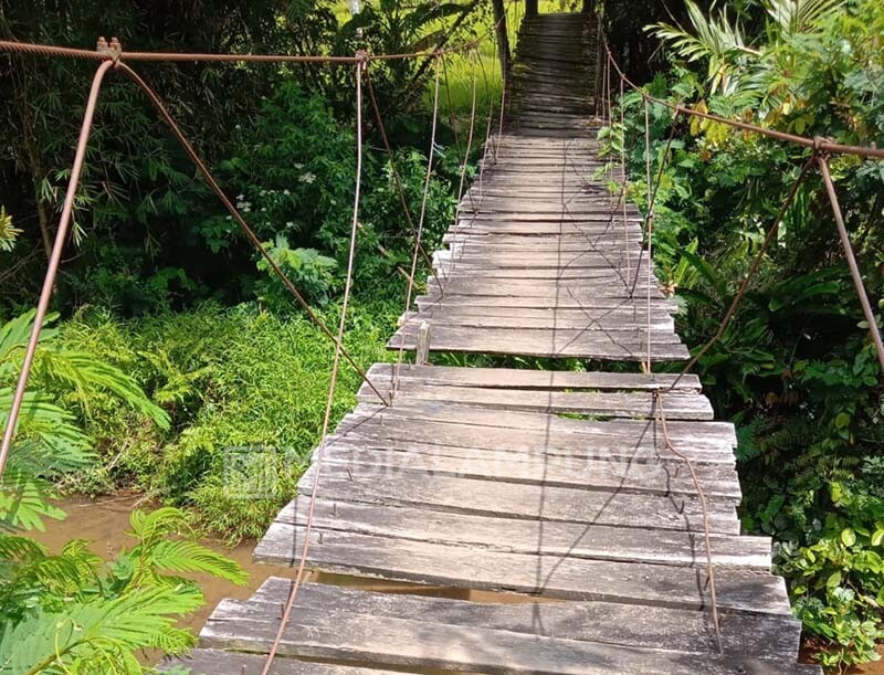 Kerusakan Jembatan Gantung di Pekon Bumiagung Segera Diperbaiki 