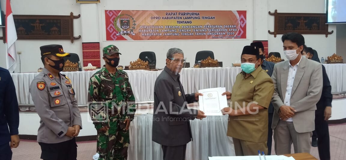 APBDP 2020 Lamteng Disahkan, Target Pendapatan Berkurang