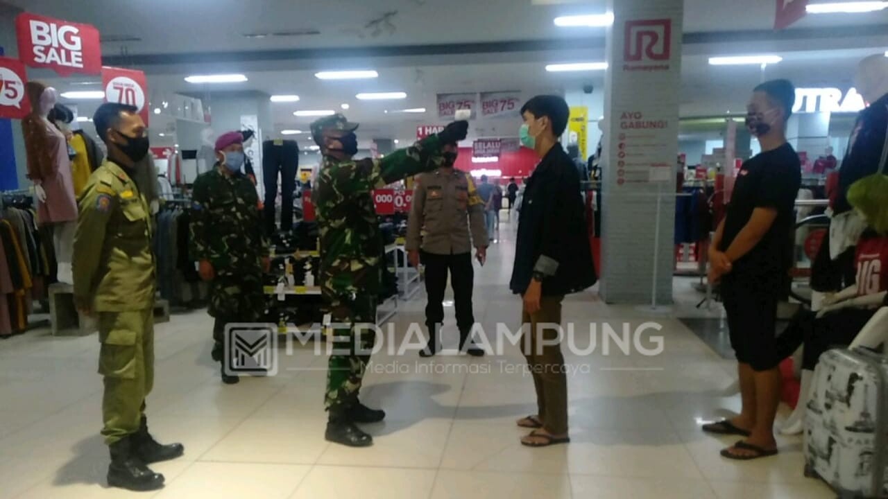 Kodim 0410 Patroli Prokes di Setiap Mall di Bandarlampung
