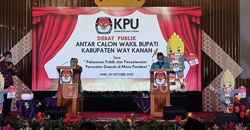 KPU Waykanan Gelar Debat Publik Antar Calon Wakil Bupati