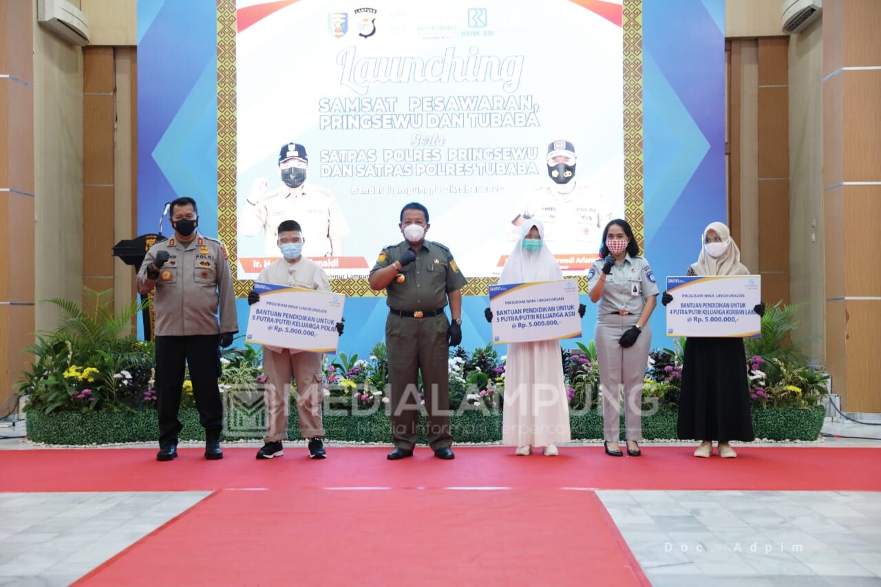 Kapolda Lampung Launching 3 Samsat dan Dua Satpas Polres