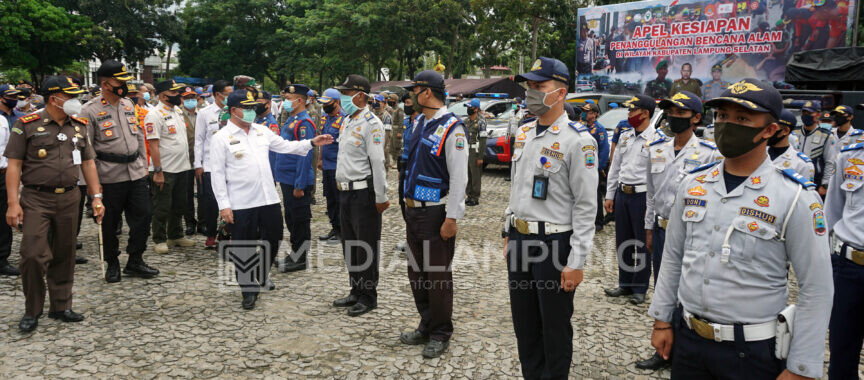 Pemkab Lampung Selatan Bersama Polres dan Kodim Gelar Apel Kesiapsiagaan Bencana