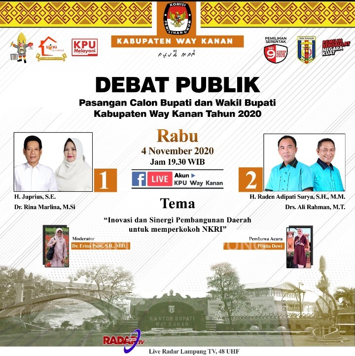 KPU Waykanan Kembali Gelar Debat Kandidat