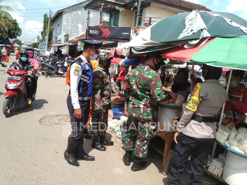 Kodim-Gugus Tugas Lakukan Penertiban di Pasar Prumnas Wayhalim