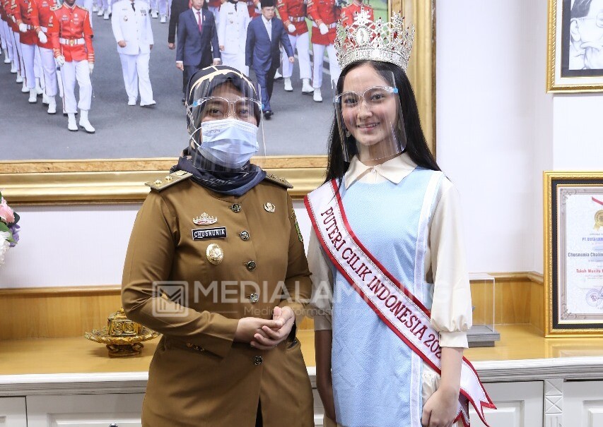 Wagub Nunik Terima Audiensi dari Putri Cilik Indonesia 2020