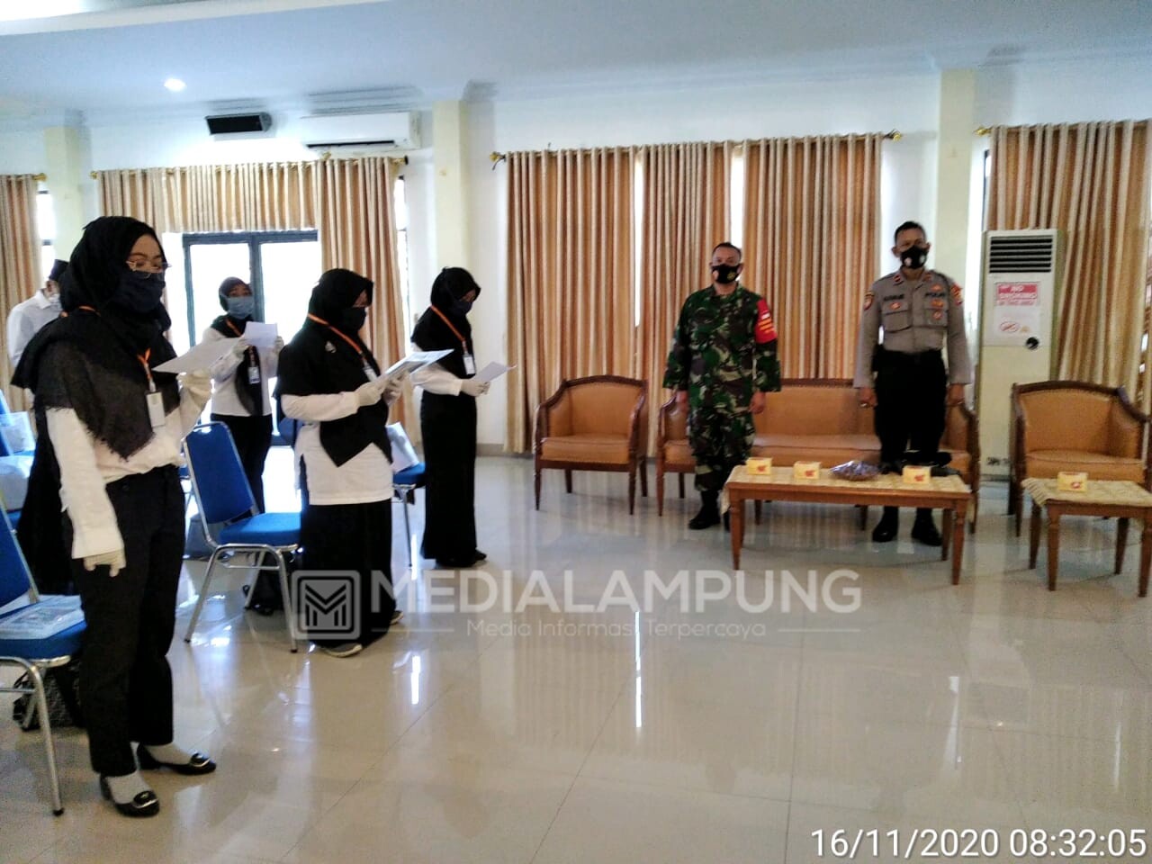 Babinsa 410-06/Kedaton Hadiri Pelantikan Anggota TPS