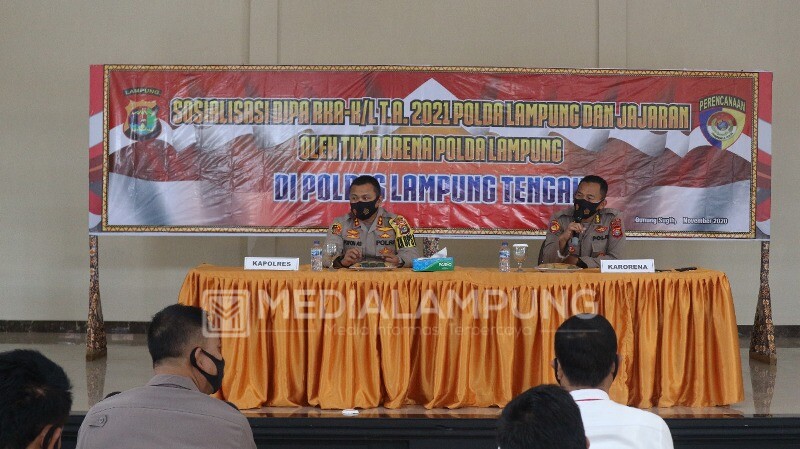 Rorena Polda Lampung Sosialisasi DIPA RKA-K/L TA 2021