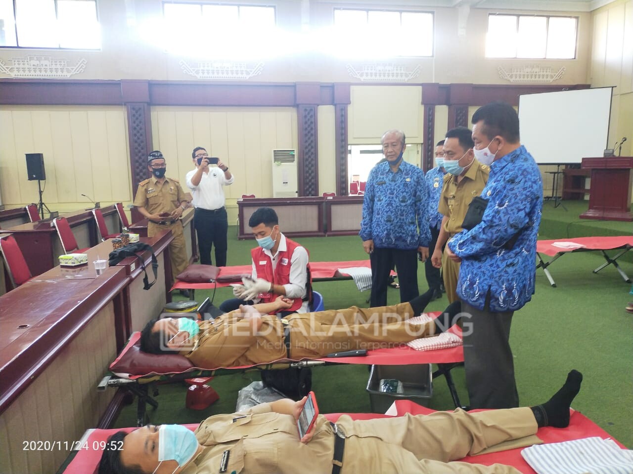 Peringati HUT Ke-49, Anggota Korpri Lampung Gelar Donor Darah