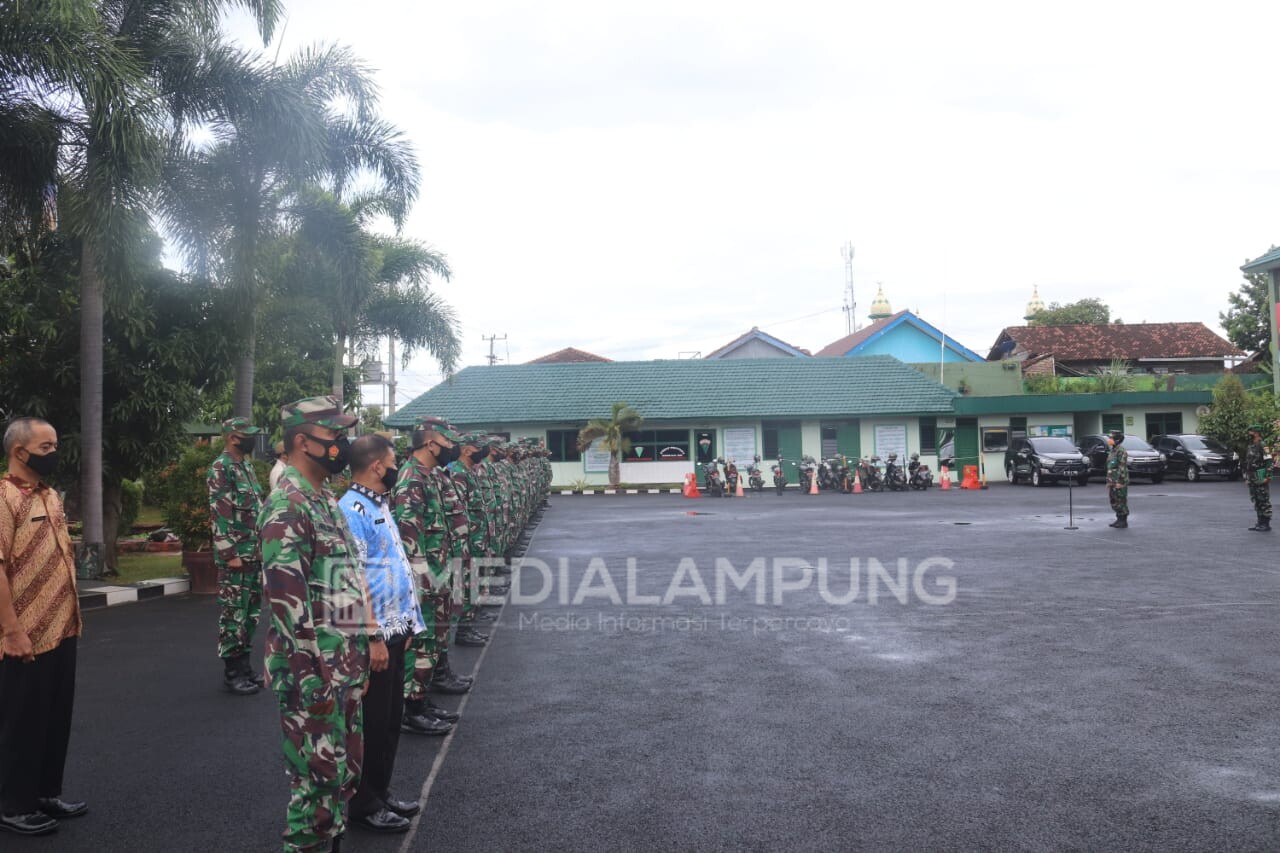 Mayor Hastuti Pimpin Apel Gabungan Jajaran Kodim Bandarlampung