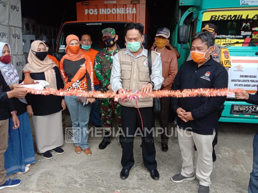 KPU Kota Bandarlampung Distribusikan Logistik Pilwakot ke 10 Kecamatan
