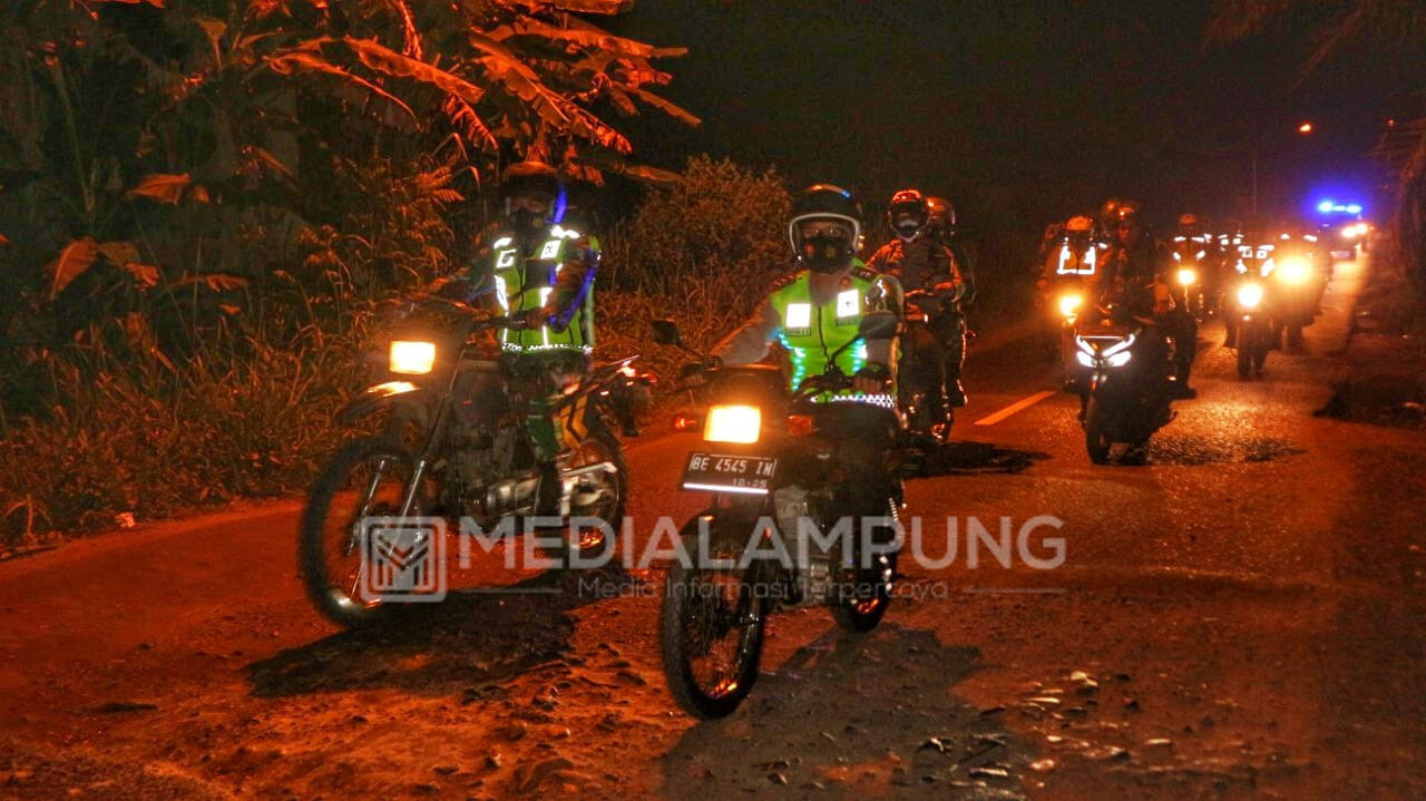 Dandim dan Kapolres Lamteng Patroli Skala Besar