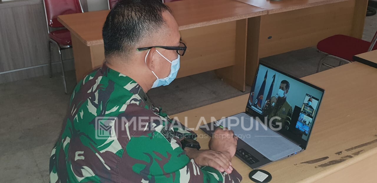 Plh Kasdim 0410 Ikuti Vicon dengan Menko Polhukam RI