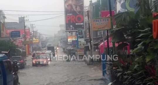 Diguyur Hujan, Sejumlah Wilayah di Pringsewu Kebanjiran