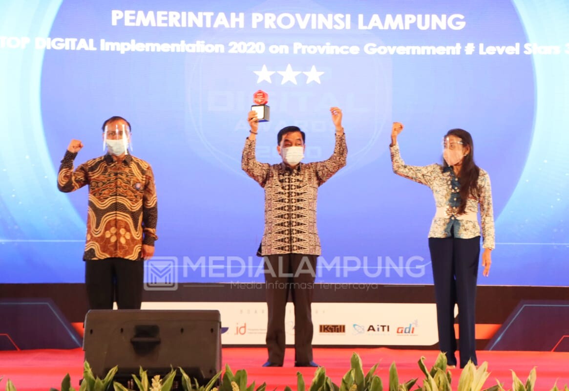 Lampung Raih Top Digital Award 2020 Bidang Implementasi dan Pemanfaatan Teknologi Digital