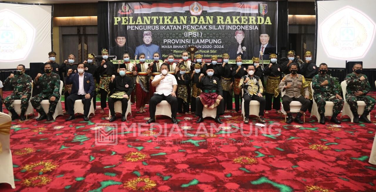 Lantik Pengurus IPSI Lampung, Arinal Minta IPSI Kembalikan Kejayaan Pencak Silat