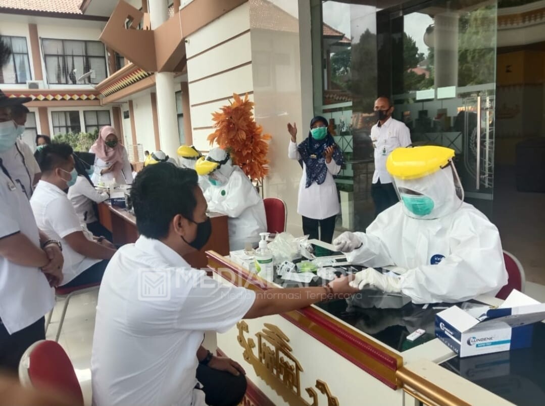 Rapid Test Sejumlah ASN Reaktif, Sekretariat Daerah Tanggamus Tutup Sementara 