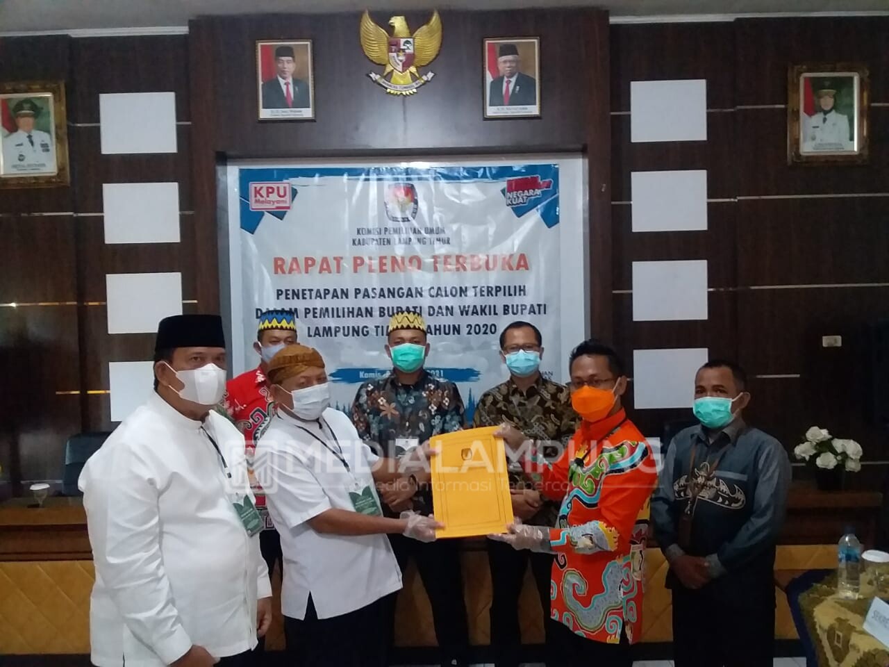 KPU Lamtim Tetapkan Pasangan Bupati dan Wakil Bupati Terpilih