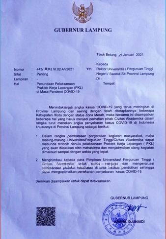 Pemprov Imbau Universitas Tunda Kegiatan Lapangan Mahasiswa