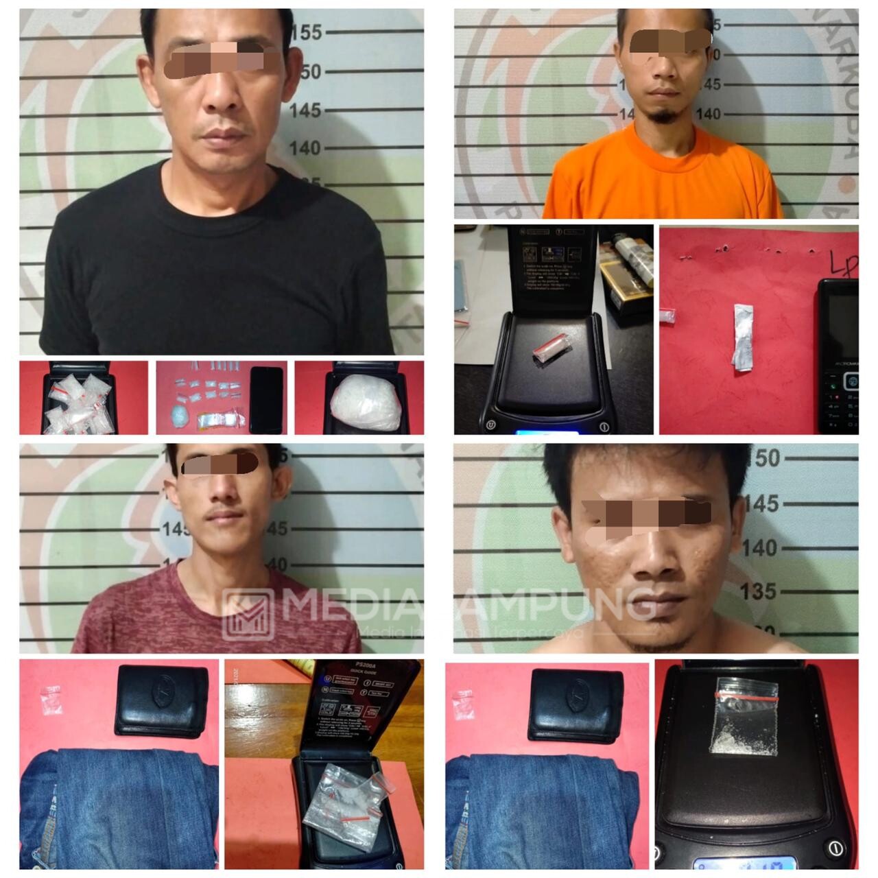 Polres Lampura Ringkus Empat Pelaku Narkoba, Salah Satunya Berstatus ASN