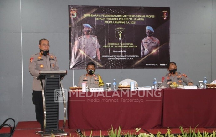 Lakukan Pembinaan, Kabid Propam Polda Lampung Minta Polri Bekerja Profesional