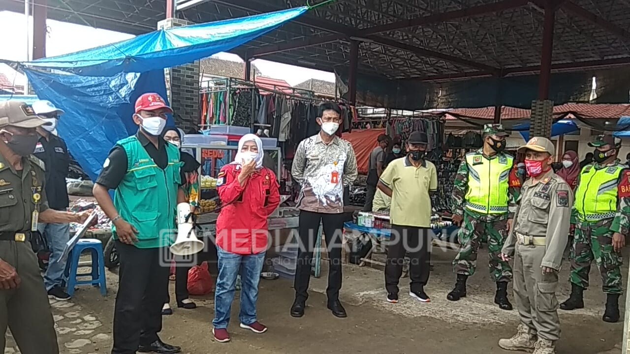 Pasar Simpangsari Jadi Lokasi Gaplin Satgas Covid-19 Sumberjaya