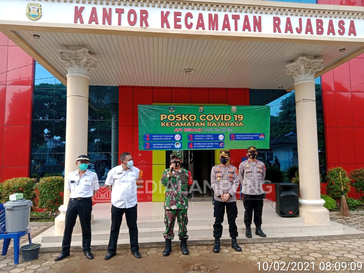 Danramil Kedaton Pimpin Apel Pembentukan Posko Satgas Covid-19 di Rajabasa