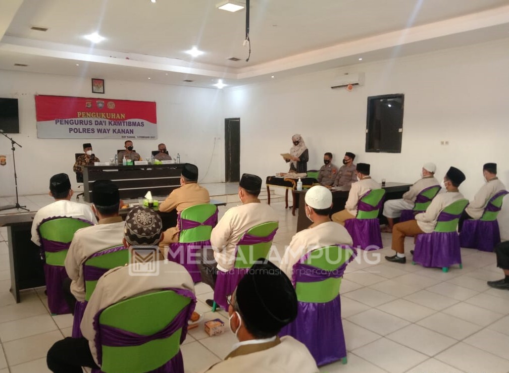 Polres Waykanan Bentuk dan Kukuhkan Da'i Kamtibmas 