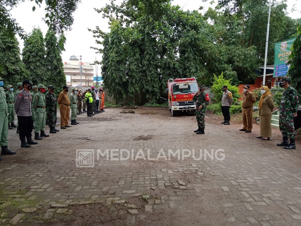 Danramil Kedaton Pimpin Apel Pembentukan Posko Penanganan Covid-19