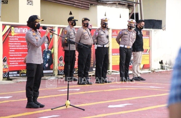 200 Personil BKO Pengamanan Pilkakon Tiba di Polres Pringsewu