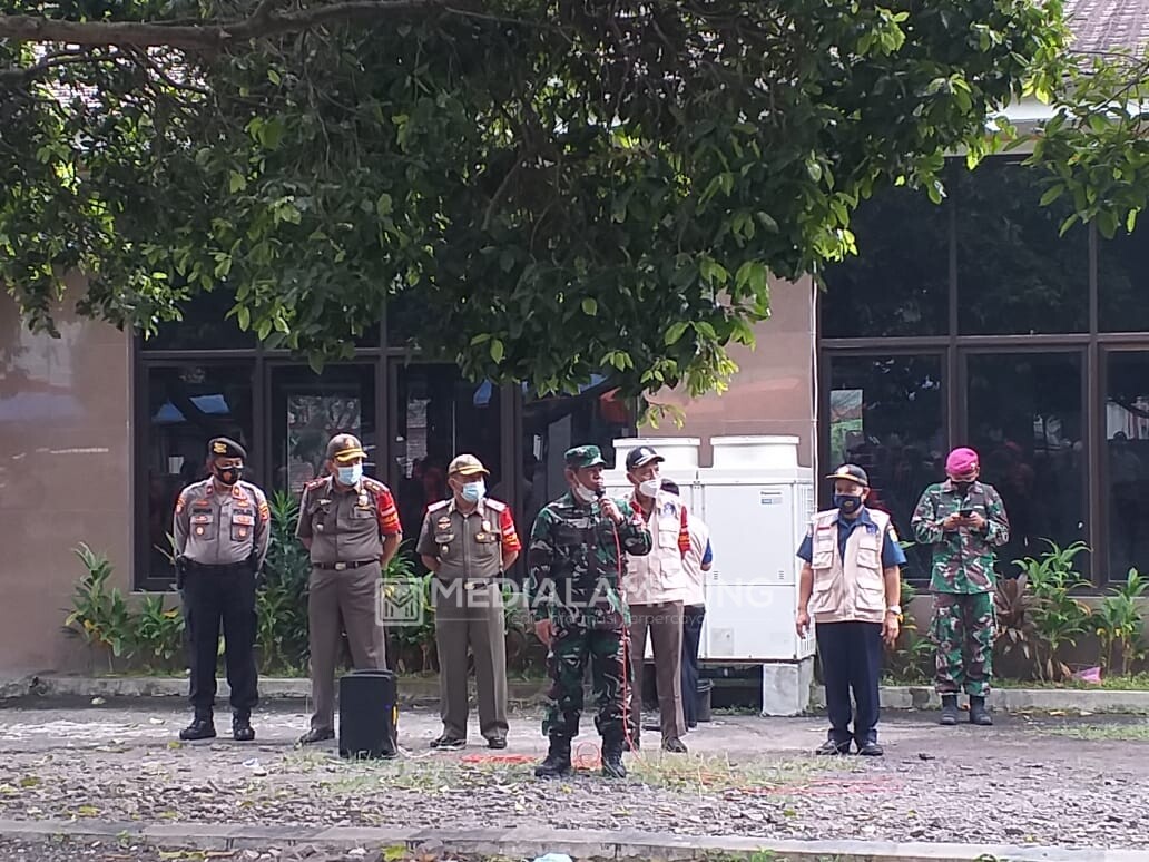 Pasi Ops Kodim 0410 Pimpin Apel Patroli Kegiatan Prokes