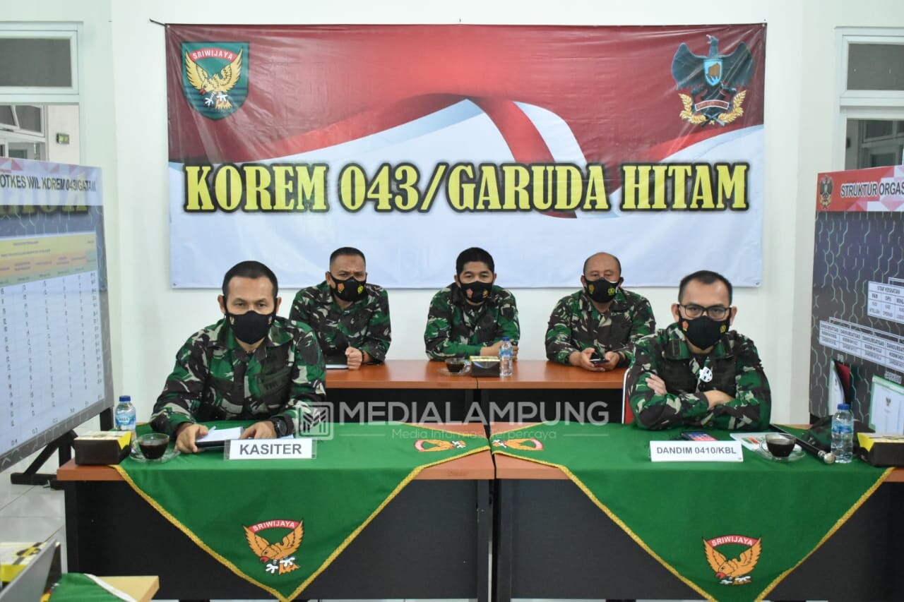Dandim Romas Ikuti Kegiatan Rakornister TNI AD Secara Virtual