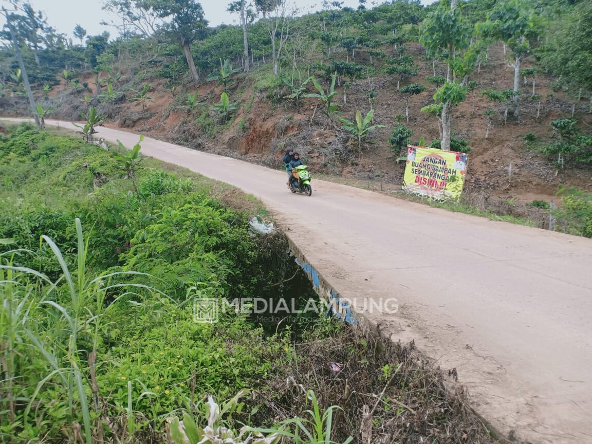 Nyaris Amblas, Jalan Poros Kecamatan Pagardewa Butuh Perbaikan Segera