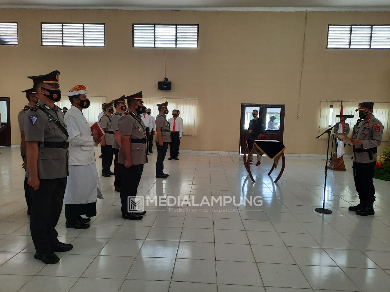 Kapolres Lamtim Pimpin Sertijab 4 Perwiranya