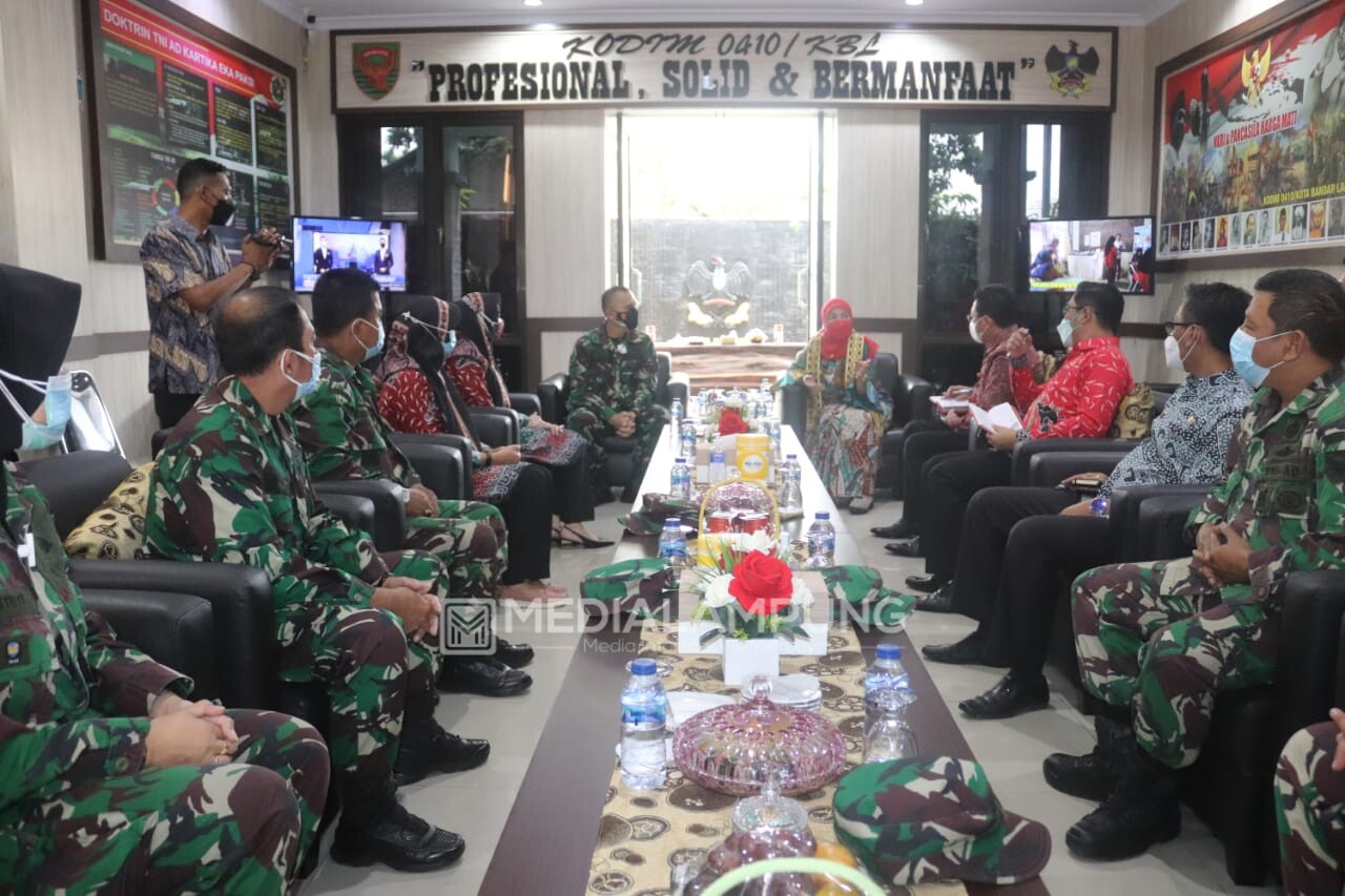 Dandim Romas Terima Kunjungan Walikota Bandarlampung