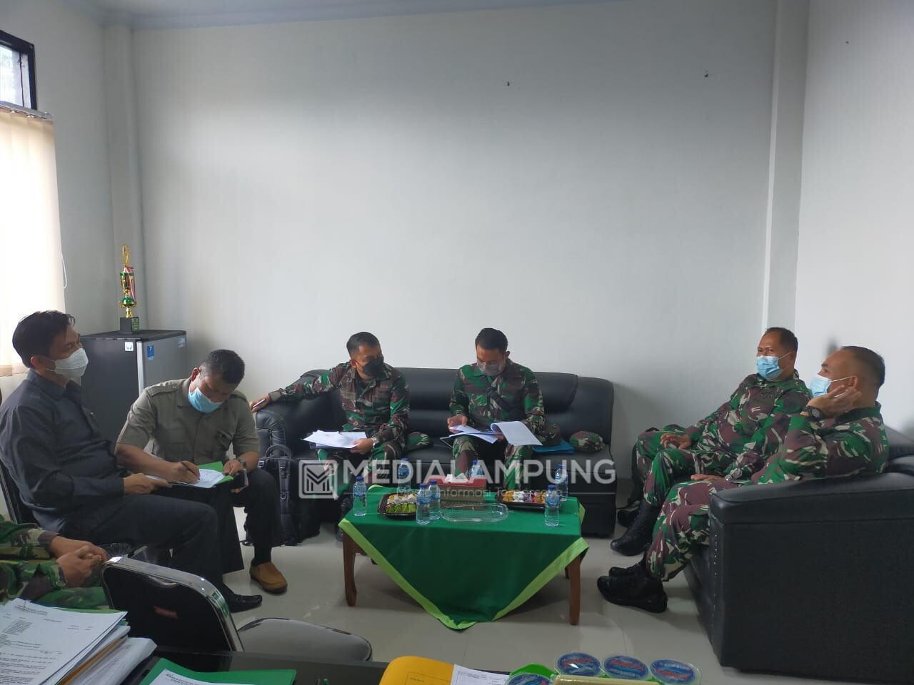 Plh Kepala Staf Kodim 0410 Terima Kunjungan Kerja Tim Asnis Pusintelad