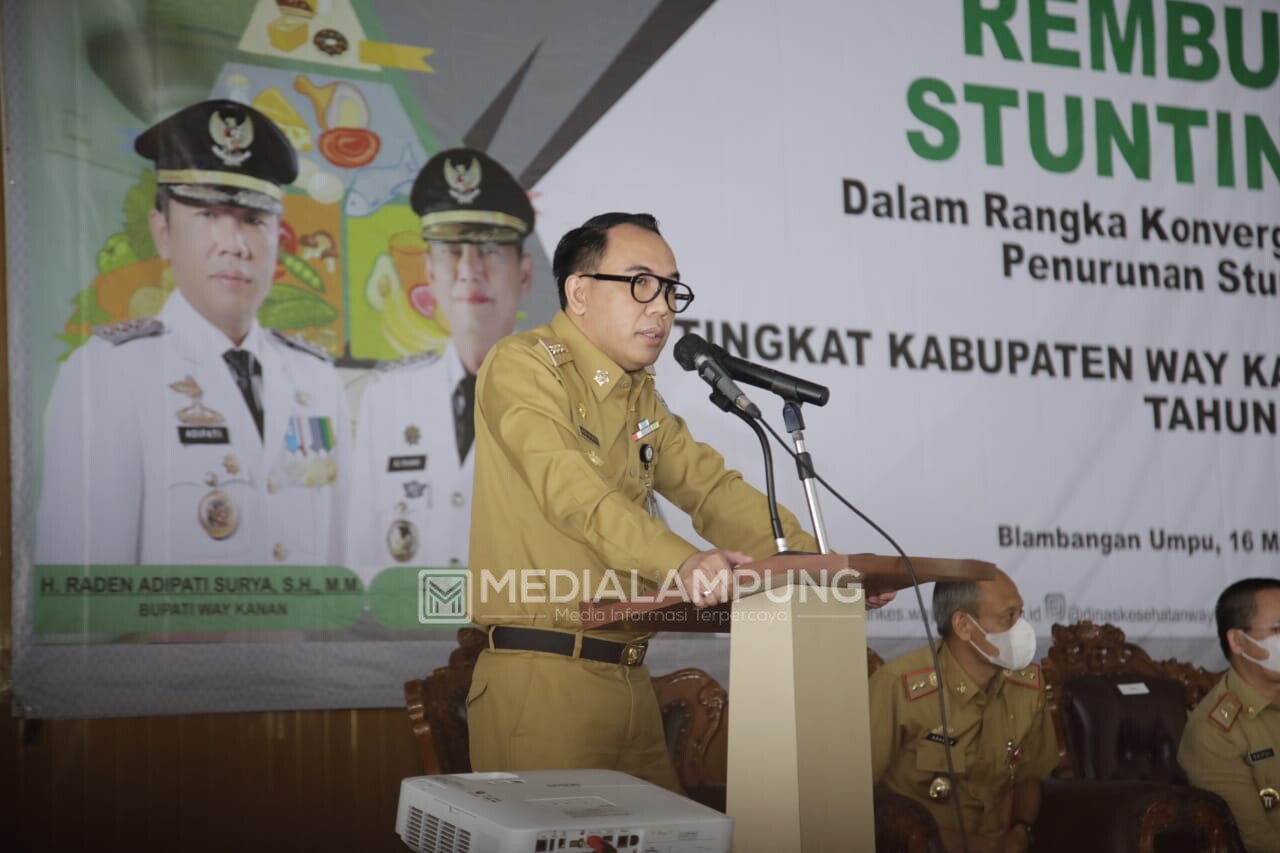 Bupati Waykanan Harapkan Kontribusi Semua Pihak Tangani Masalah Stunting