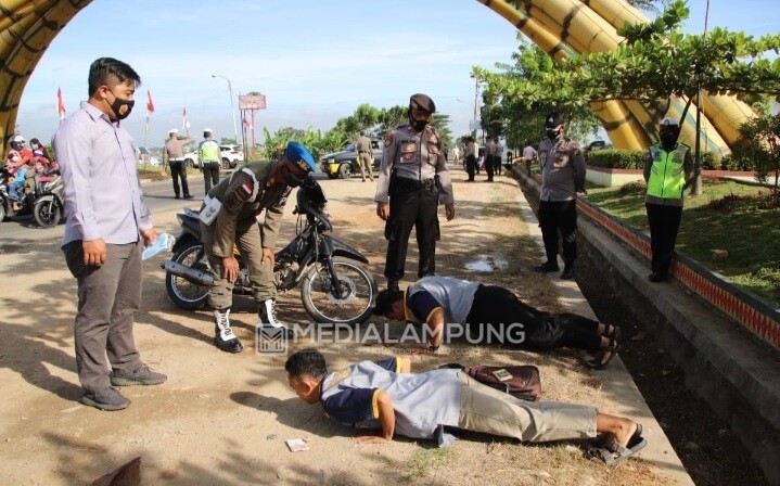 127 Pelanggar Terjaring Operasi Disiplin Prokes di Pringsewu