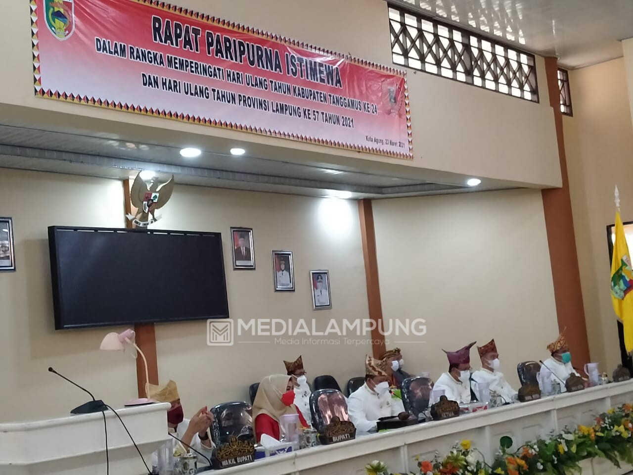 DPRD Gelar Rapat Paripurna Istimewa Peringatan HUT Ke-24 Kabupaten Tanggamus dan HUT Ke-57 Provinsi Lampung