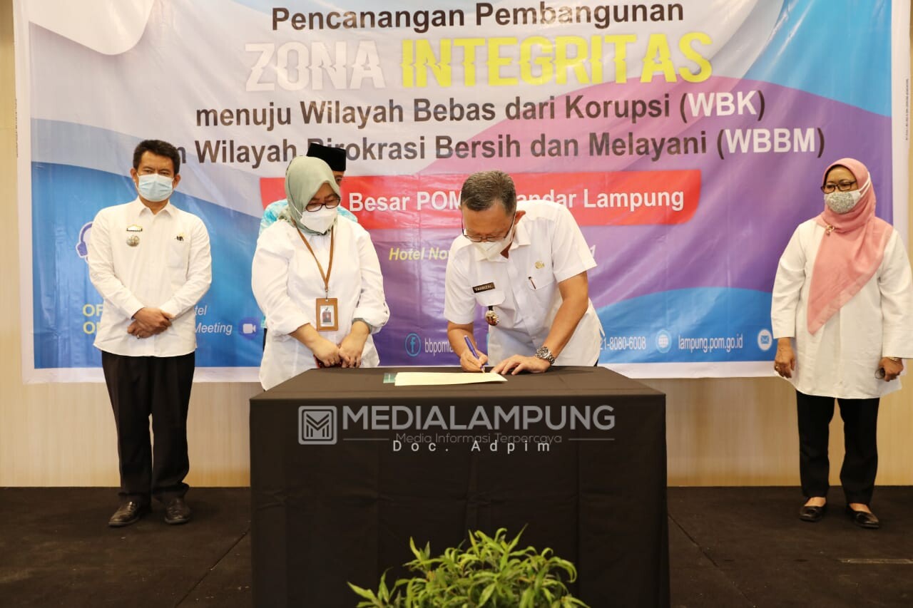 Pemprov Dukung dan Apresiasi BBPOM Canangkan Zona Integritas WBK