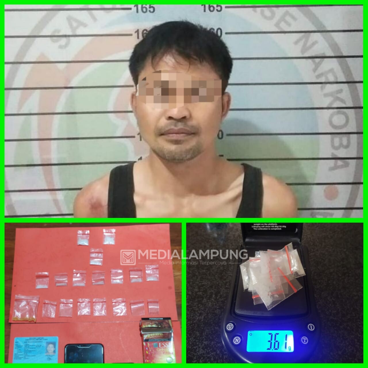 Simpan Sabu dan Ganja, Oknum Honorer Pemkab Lamteng Diamankan Sat Narkoba Polres Lampura