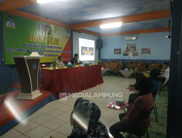 Satpol PP Pringsewu Gelar Sosialisasi Penegakan Perda Rumah Kos
