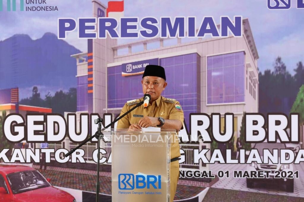 Hari Pertama Kerja, Nanang Resmikan Gedung Baru BRI Cabang Kalianda