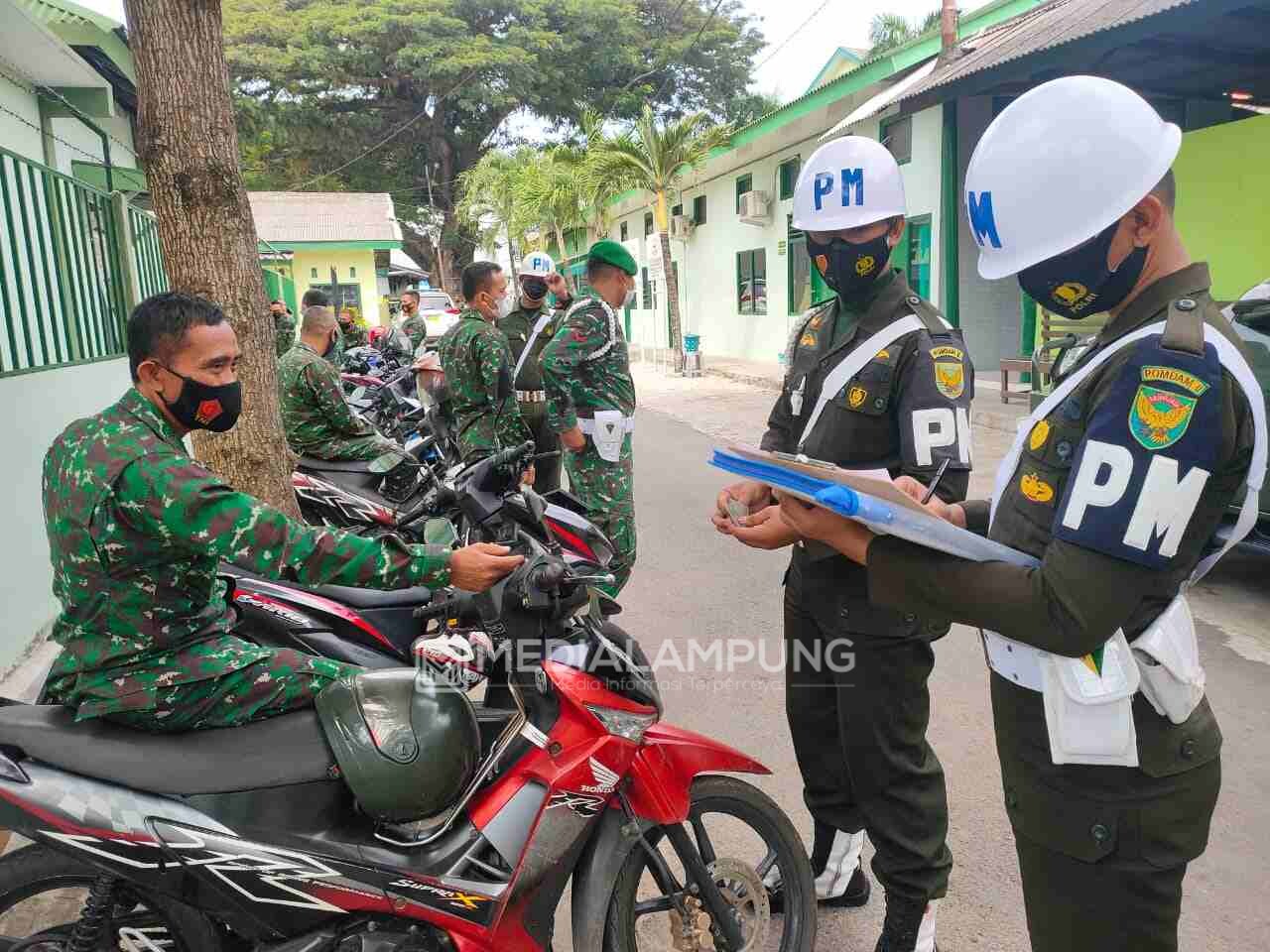 Denpom II/3 Lampung Laksanakan Operasi Gaktib di Korem 043/Gatam