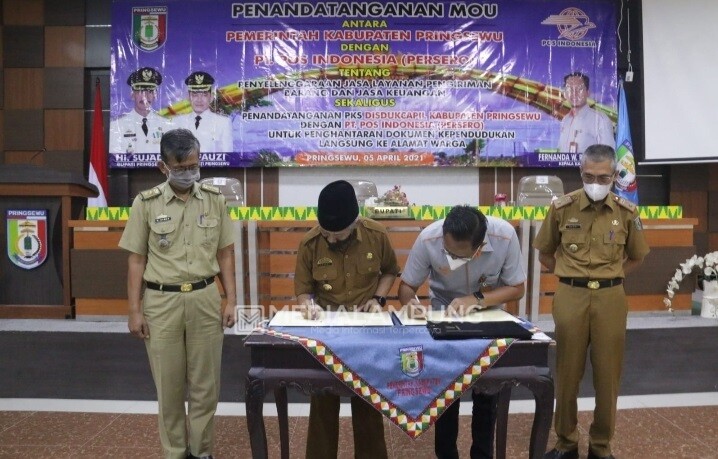 Pemkab Pringsewu Jalin Kerjasama dengan PT. Pos Indonesia