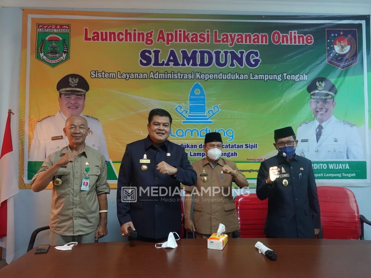 Bupati Lamteng Launching Aplikasi Slamdung Berjaya