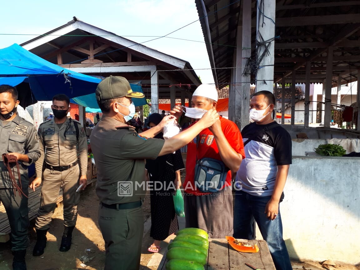 Kasus Covid-19 Melonjak, Gugus Tugas Waykanan Kembali Razia Pasar