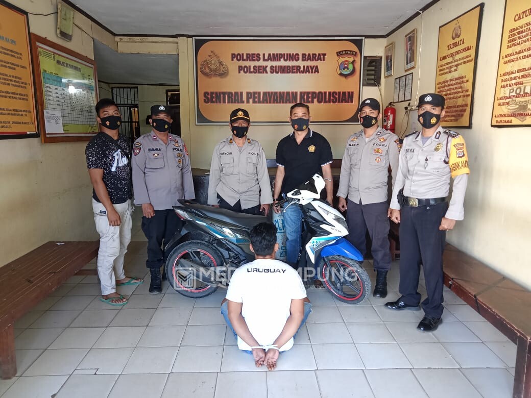 Unit Reskrim Polsek Sumberjaya Amankan Pelaku Penggelapan Motor 
